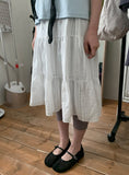 Hariki Stripe Banding Midi Skirt