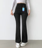 Omyo Hidden Banding Span Semi Bootcut Denim Pants Regular