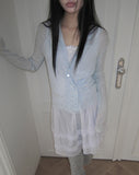 Fidget Two-Button Ribbed Cardigan