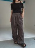 loopy pocket cargo nylon pants