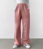 Brushed Bly Vivid Color Long Wide Banding Training Pants