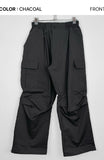 (Unisex) Twill pintuck banding pants