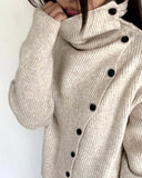 Tuan High Neck Turtleneck Two-Way Ribbed Knit