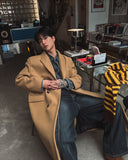 Label overfit single coat