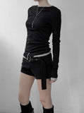 Rat Cut Boat Neck Long Sleeve Tee