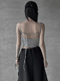 Backless Strap Padded Sleeveless