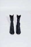 linen combi western boots