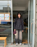 Menmid  Washing Black Blue Wide Pants