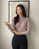 Sorren Puff Half Neck Pearl Knit
