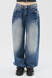 (W) Rock Blue Stud Jeans