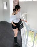 Kine Eyelet Belted Shorts