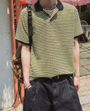 Belu Stripe Collar Short Sleeve T-shirt