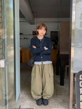 Ryuson Cargo Cotton Banding Balloon Wide Pants