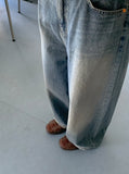 Rokku Wide Washing Denim Pants