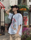 Light Robot Printing Short Sleeve T-shirt