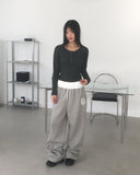 [Brushed Lining] Atl Y2K Patch Color Matching Training Pants