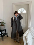 [unisex] Sticky Double Long Wool Coat - Wool 61