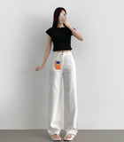 Summer Cooling Linen Cotton Wide Back Banding Pants