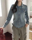 Bano Two-Pocket Slim Denim Shirt