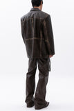 rockstern leather bootcut pants