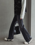 Damage hem cutting bootcut
