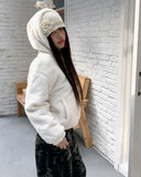 Devin Flower Pendant Knit Beanie