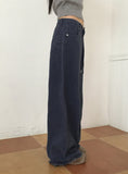 Nookan Stopper String Color Cotton Long Wide Pants