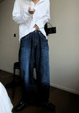 Blue Black Wide Denim