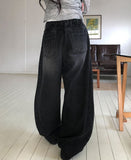 Verti Side Pintuck Balloon Denim Pants