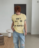 Fix Slogan Lettering Short Sleeve T-shirt