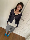 Barimi Lace Ribbed U-Neck Summer Cardigan