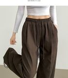 Nanspan banding pin tuck back cut mega wide pants