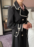 Edenic Color Matching Trench Coat
