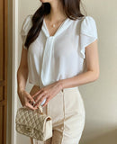 Pure Tulip Chiffon Tie Blouse