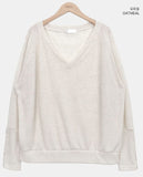 Heave Button Linen Sweatshirt