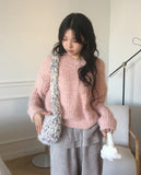 Ramit Snow Flower Pine Needle Soft Angora Round Knit