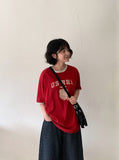 [unisex] Ensert Printed Ringer Over Short Sleeve T-shirt