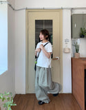 [unisex] Linmus Banding Linen Balloon Wide Pants