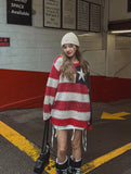 (UNISEX) Stars and Stripes Mohair Oversized Knitwear