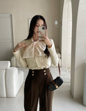 Tinua Tie Ribbon Knit Cardigan