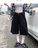 Unique Cross Adjust Point Bermuda Knee Length Cotton Pants