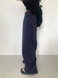 Muskin Banded Pigmented Cotton Wide Pants
