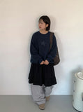 [Unisex] Lil Tough Star Check Round Over Sweatshirt