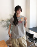 Tokyo Print Crop Short Sleeve T-shirt