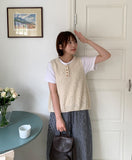 Keltabo Summer Layered Punching Knit Vest