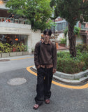 Haddon Yoke Cut Belted Wide Pants