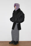 (6oz) FUR COLLAR BUCKLE PADDED JUMPER