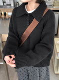 Kimmiver Half Open Collar Knit