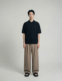 Clean One Tuck Banding Wide Slacks