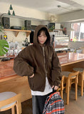 [unisex] Nehiko two-way work hood zip-up jumper